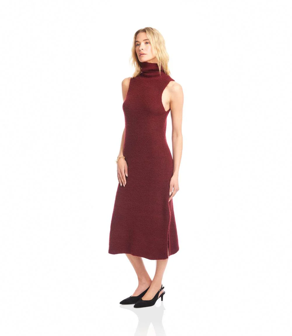 Sleeveless Turtleneck Sweater Dress - Image 3