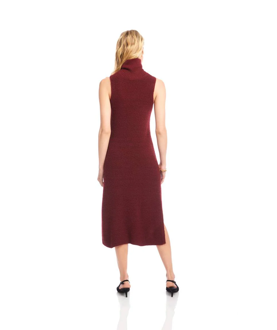 Sleeveless Turtleneck Sweater Dress - Image 4