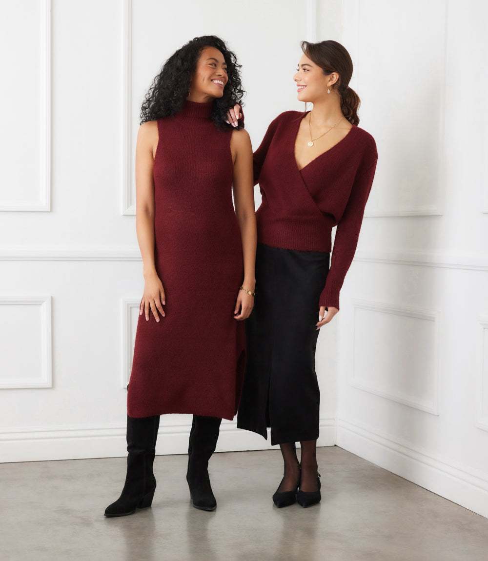 Sleeveless Turtleneck Sweater Dress - Image 6