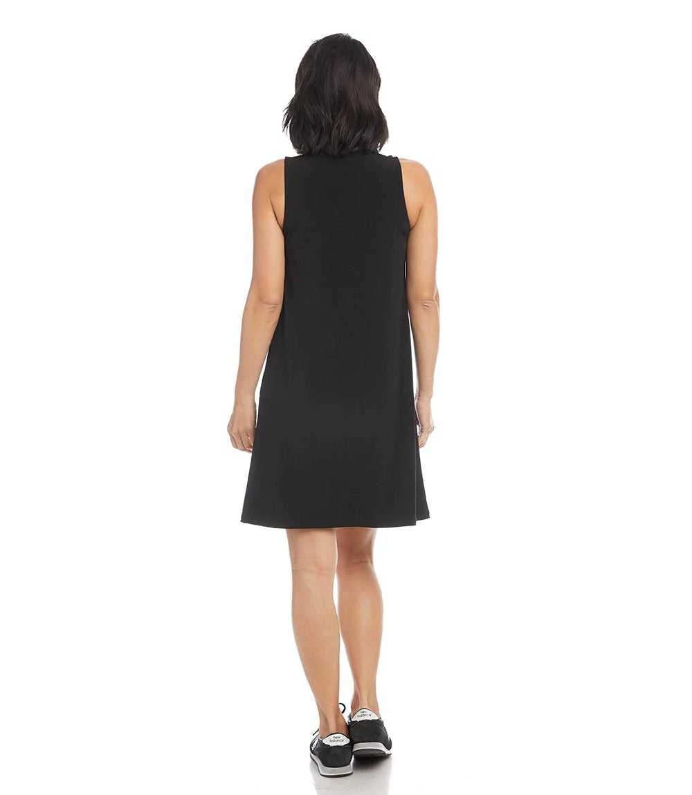 Sleeveless Zip-Up Travel Jersey Dress - Image 5