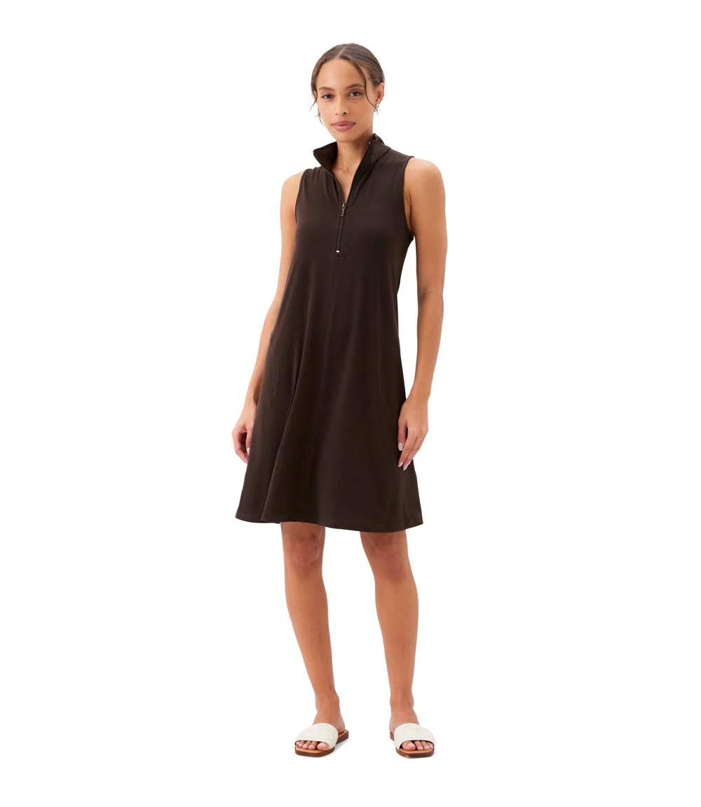 Sleeveless Zip-Up Travel Jersey Dress - Image 5