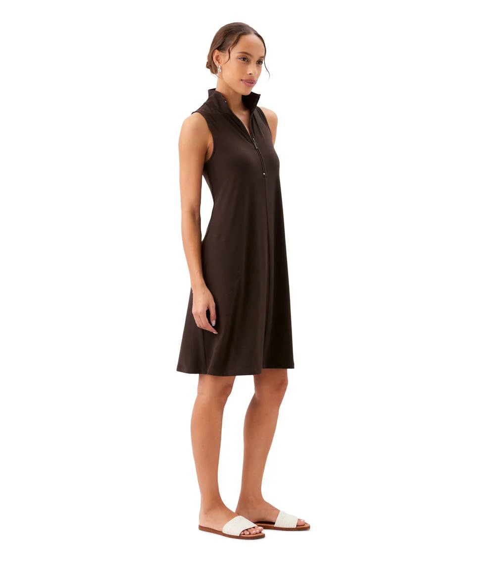 Sleeveless Zip-Up Travel Jersey Dress - Image 7