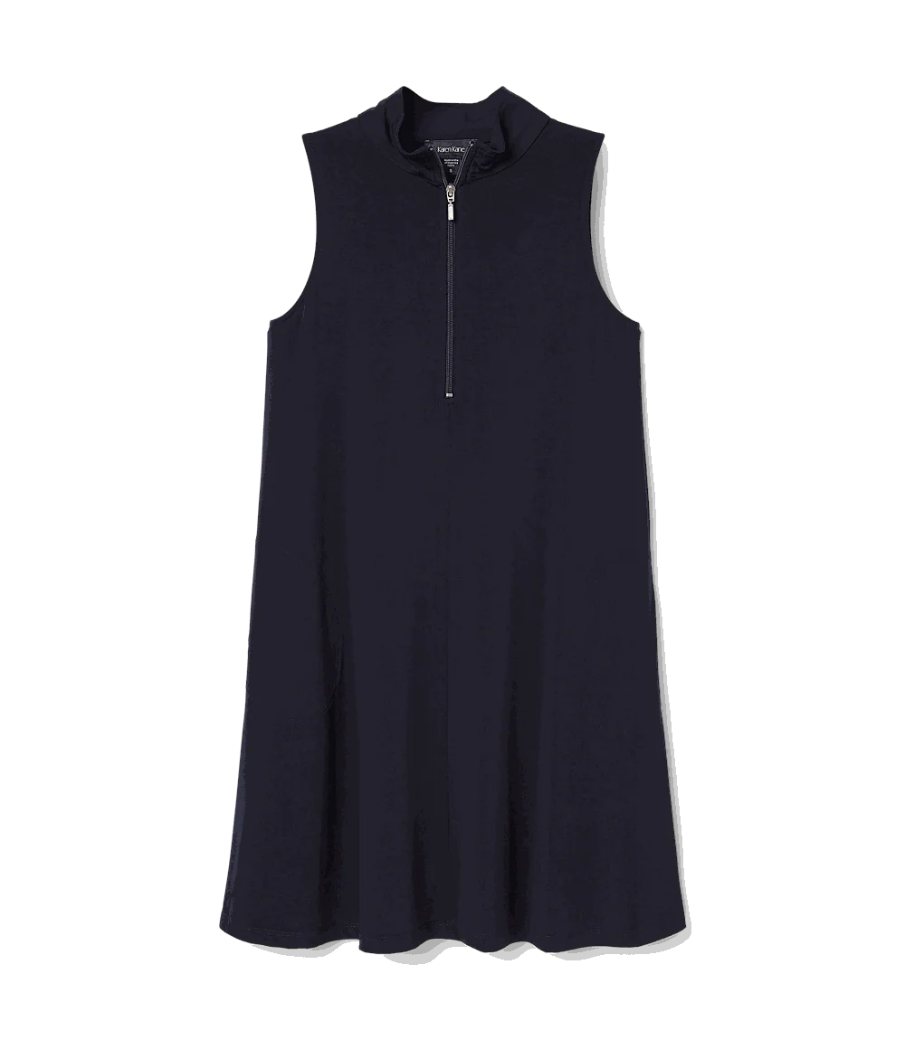 Sleeveless Zip-Up Travel Jersey Dress - Image 8