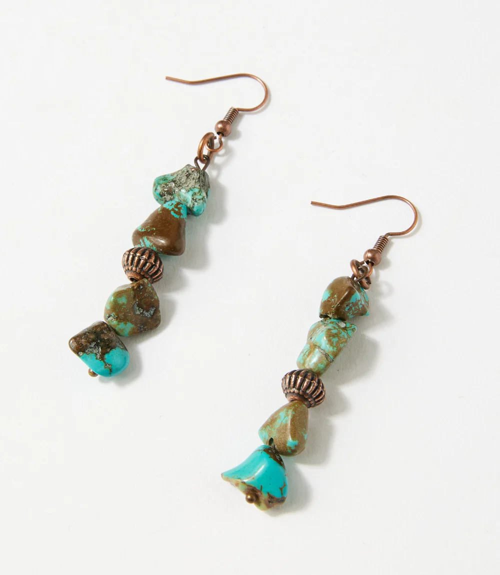 Stacked Turquoise Earrings - Image 3