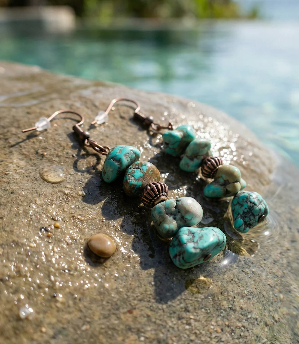Stacked Turquoise Earrings - Image 5