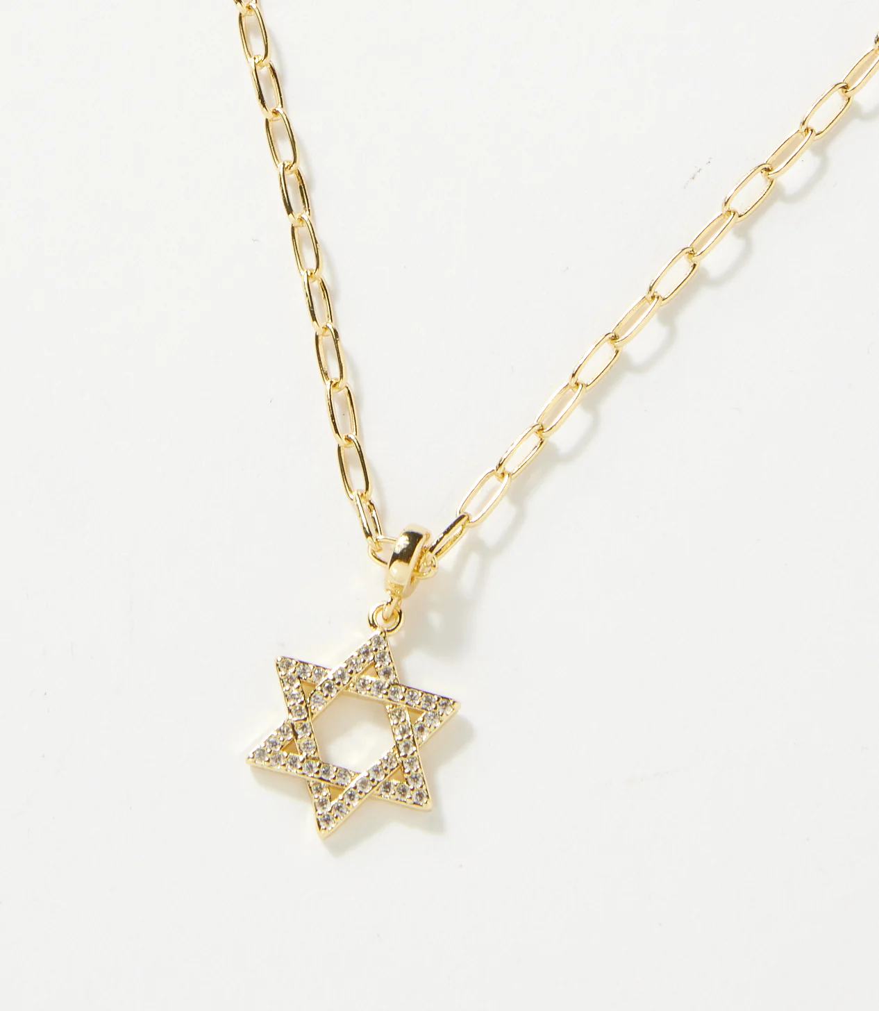 Star Of David Crystal Necklace