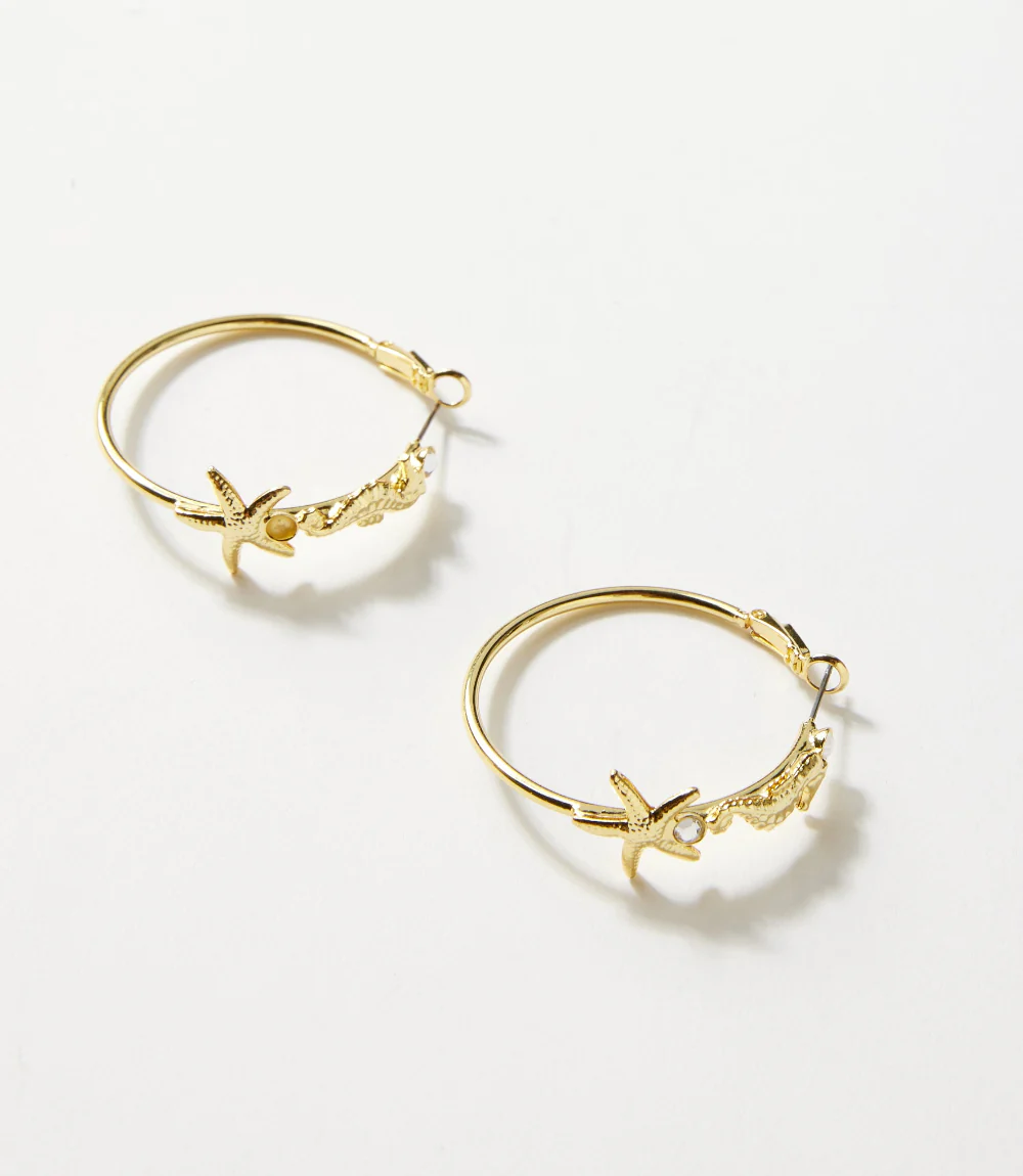 Starfish Hoop Earrings - Image 5