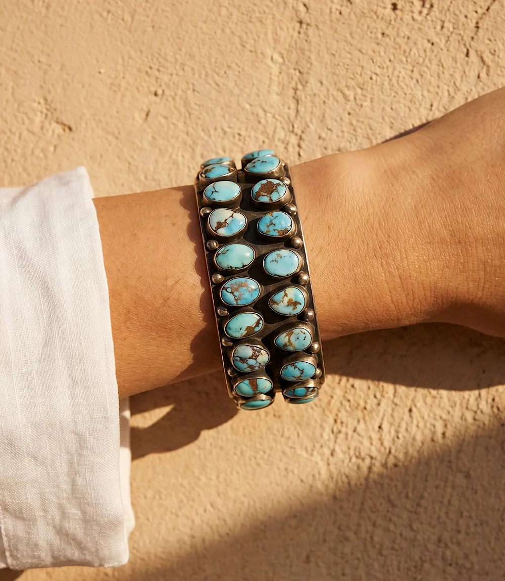 Sterling Silver Golden Hill Turquoise Bracelet - Image 3