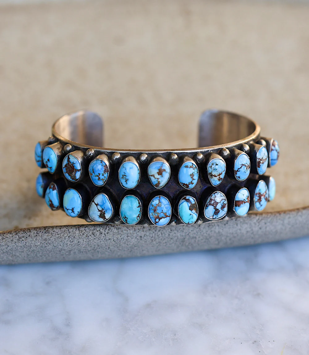 Sterling Silver Golden Hill Turquoise Bracelet - Image 6