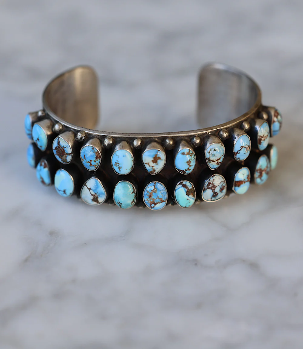 Sterling Silver Golden Hill Turquoise Bracelet - Image 8