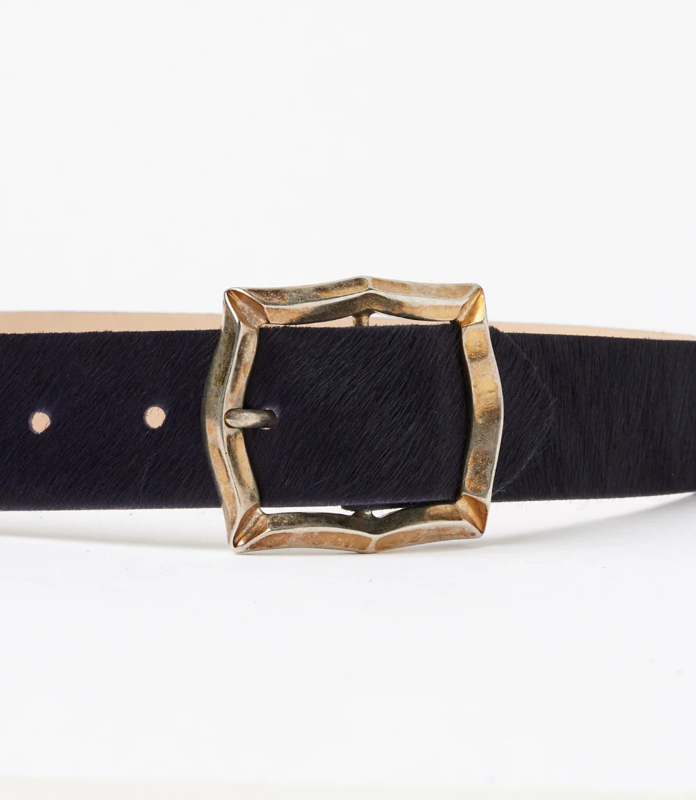 Streets Ahead Calf Hair Antique Buckle Belt - Image 6