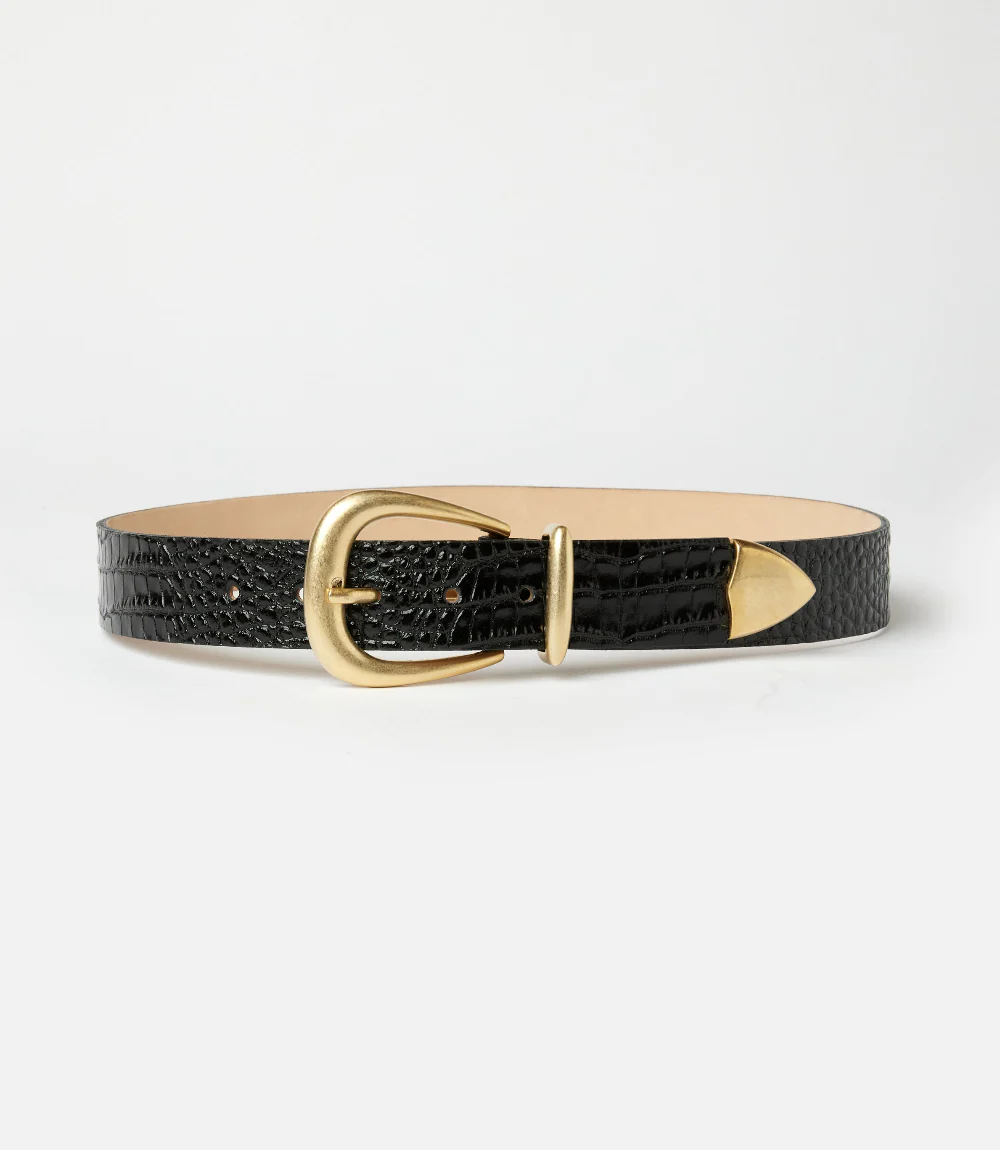 Streets Ahead Crocodile Leather Buckle Belt - Image 4