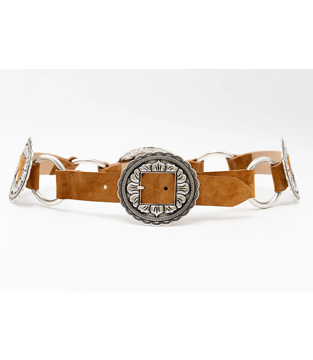 Streets Ahead Embellished Concho Leather Belt - Image 6