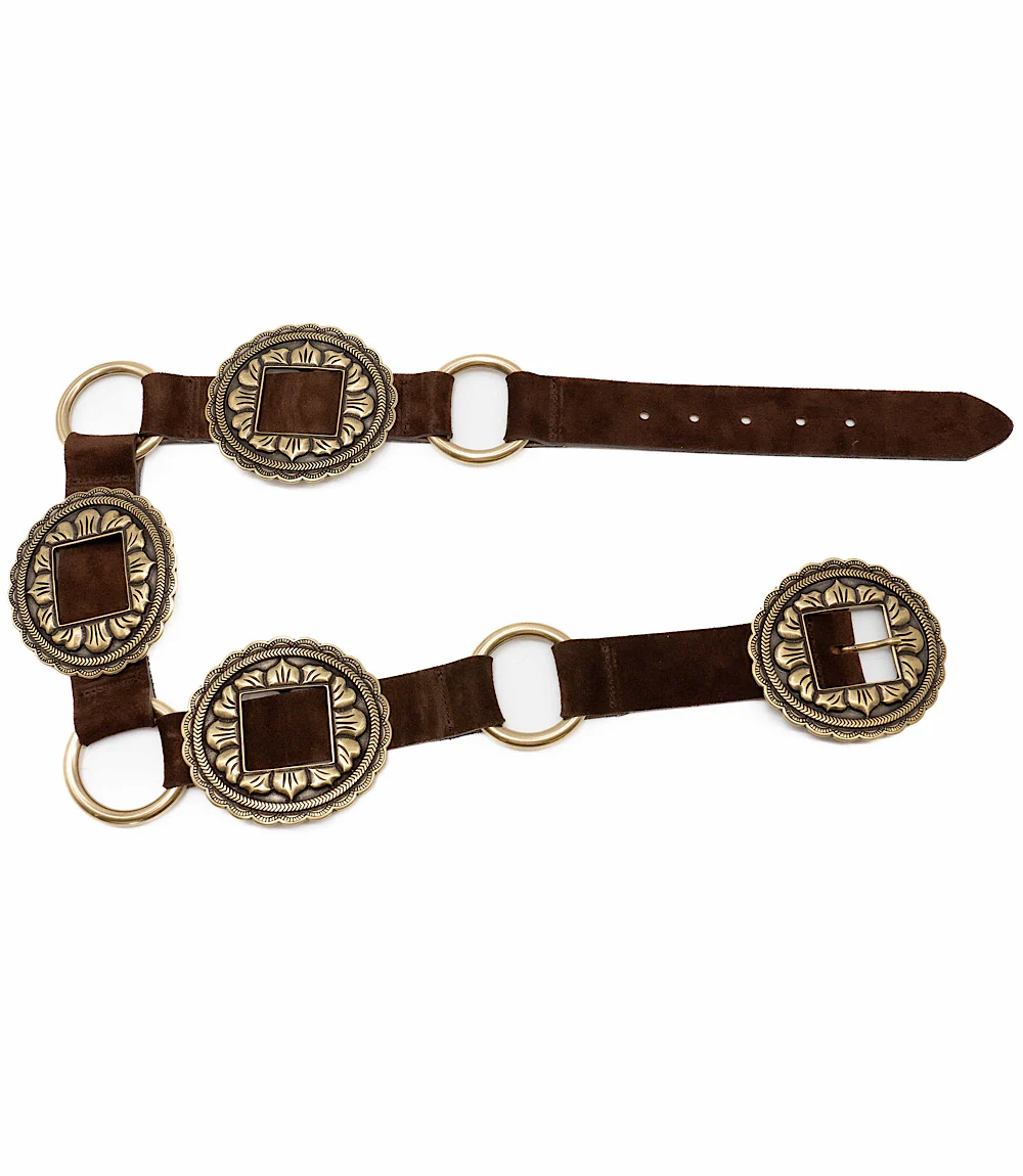 Streets Ahead Embellished Concho Leather Belt - Image 6