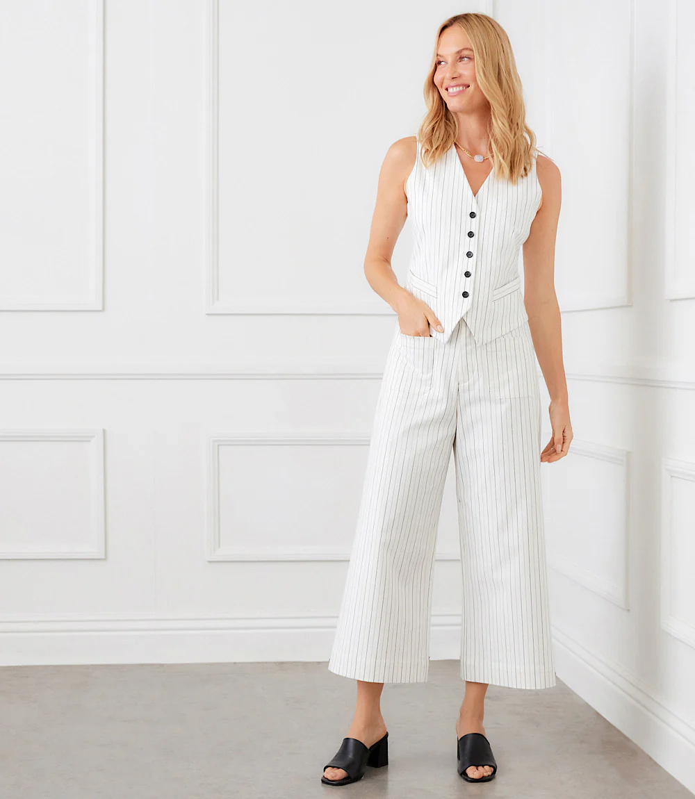 Stripe Button-Up Vest - Image 5