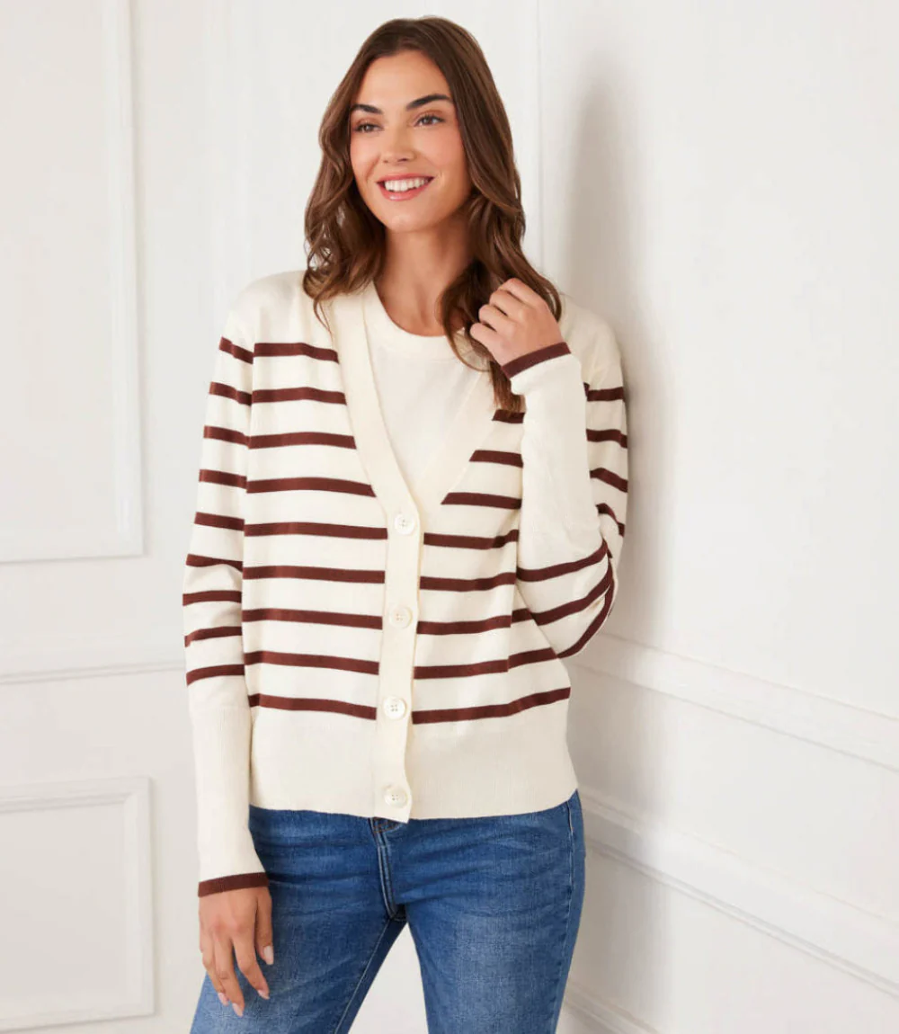 Stripe Cardigan Sweater - Image 2