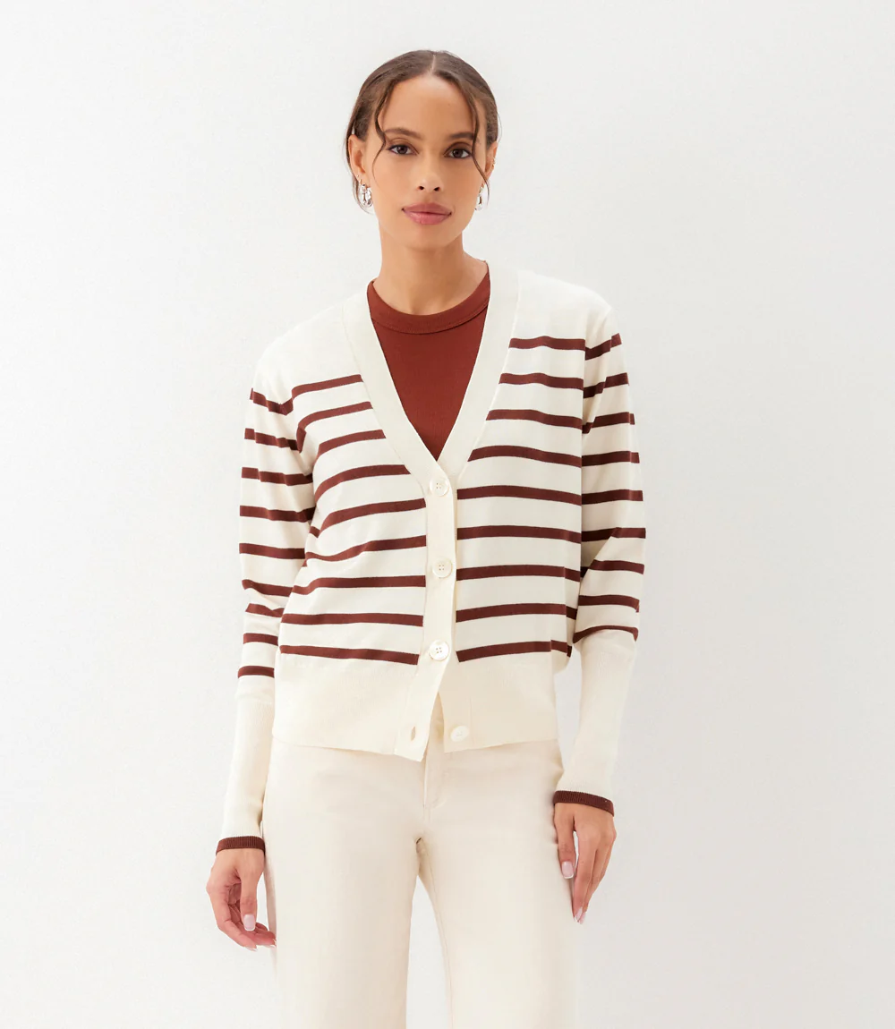 Stripe Cardigan Sweater - Image 3