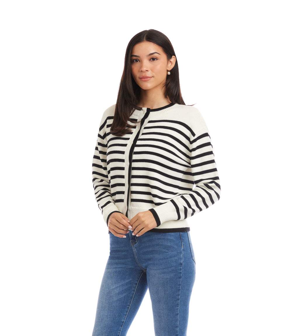Stripe Cardigan Sweater - Image 3