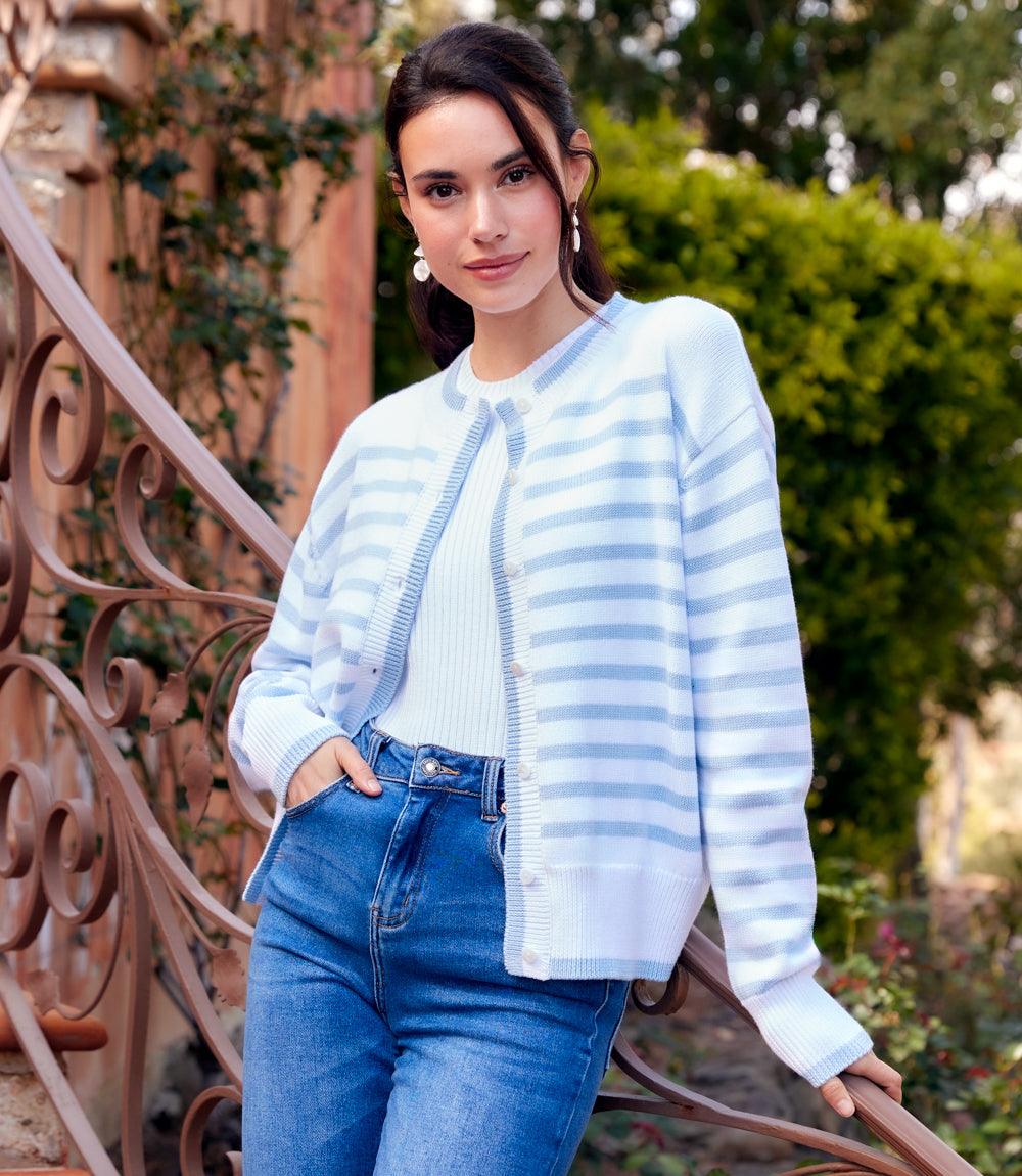 Stripe Cardigan Sweater - Image 2