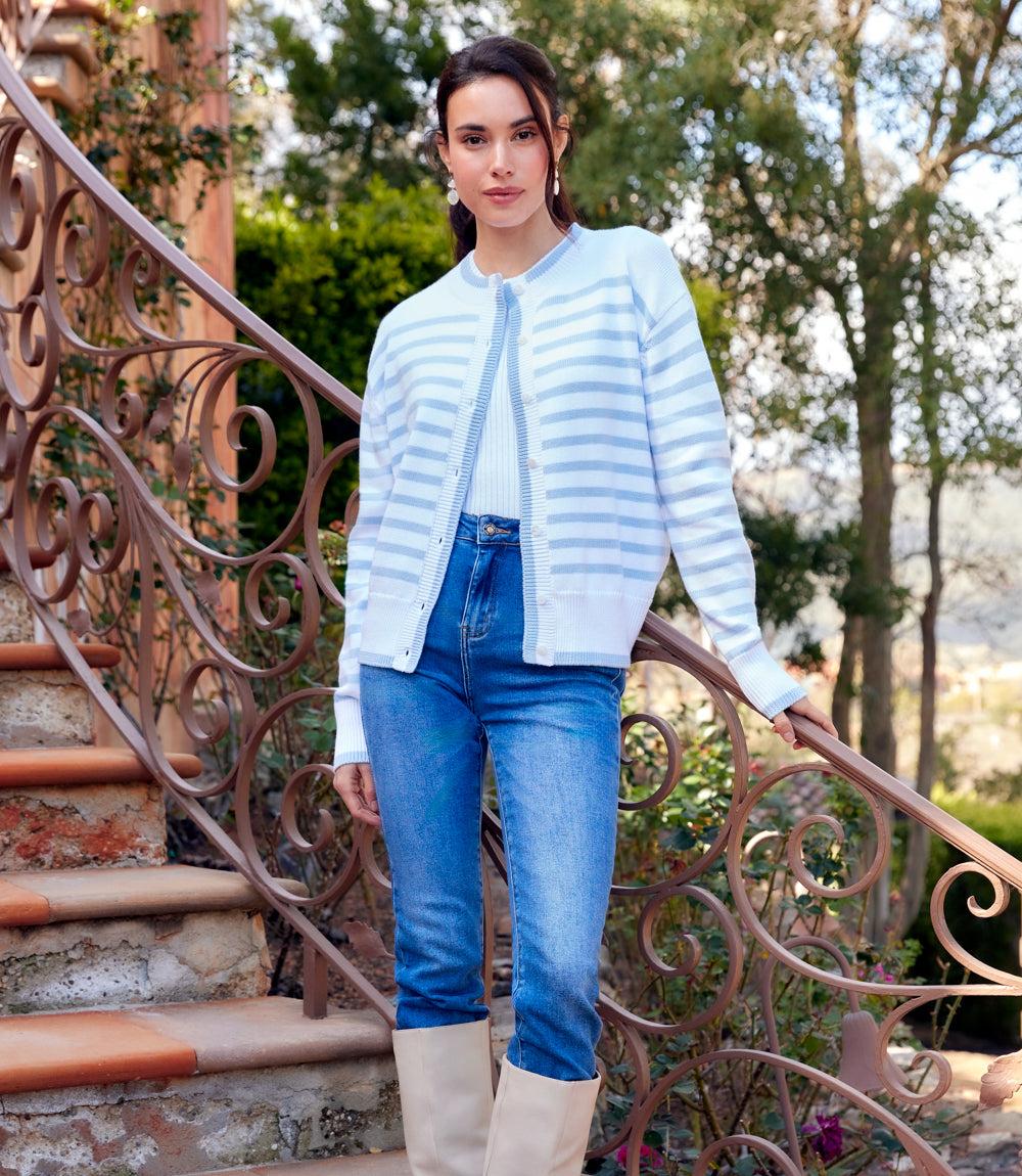 Stripe Cardigan Sweater - Image 6