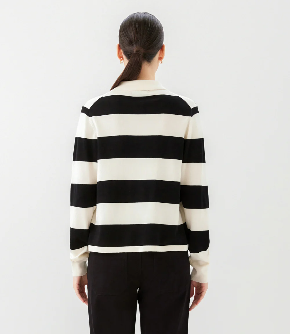 Game Day Collared Stripe Sweater - Image 5