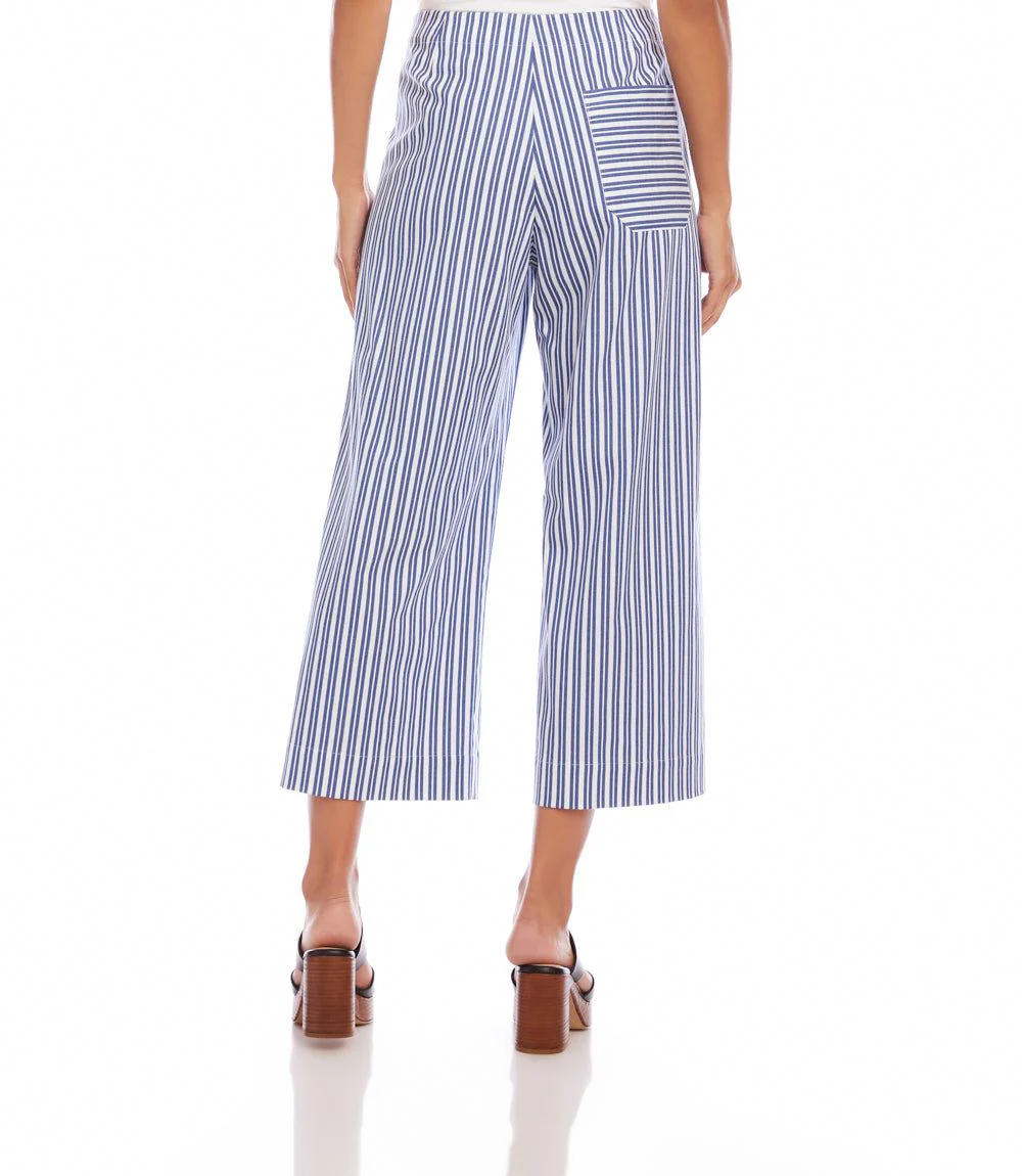 Stripe Cropped Wide-Leg Pants - Image 6