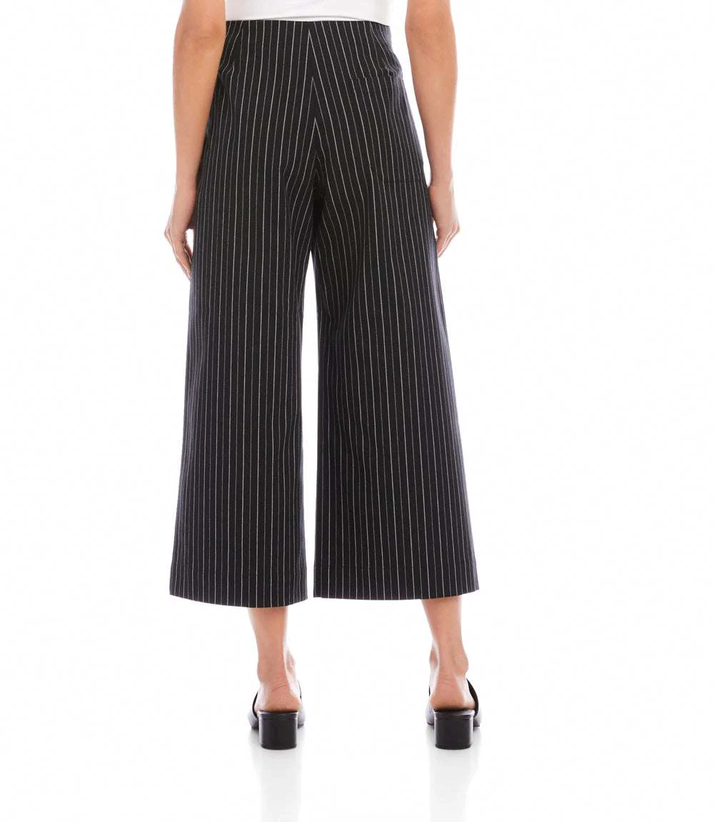 Stripe Cropped Wide-Leg Pants - Image 4