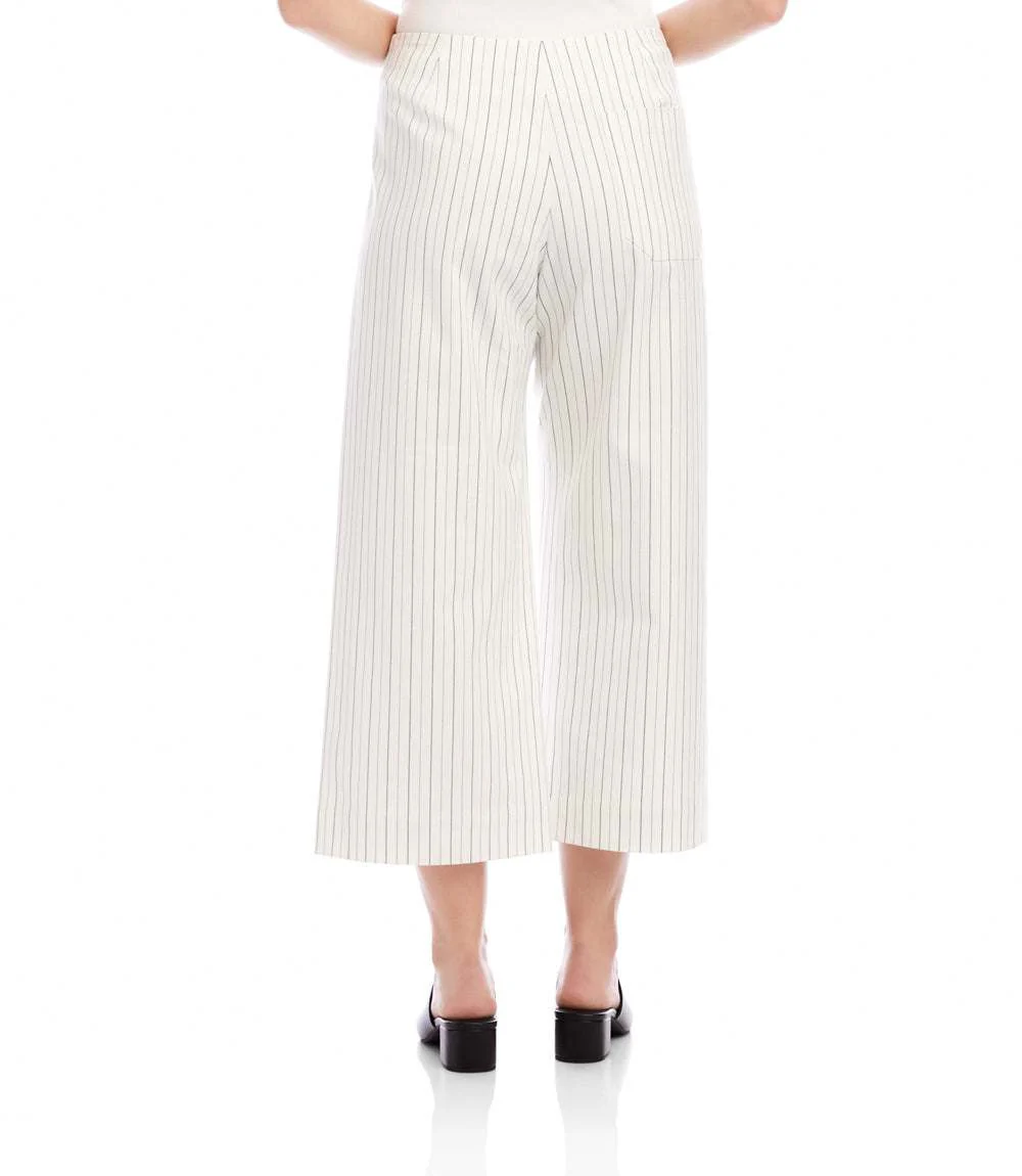 Stripe Cropped Wide-Leg Pants - Image 4