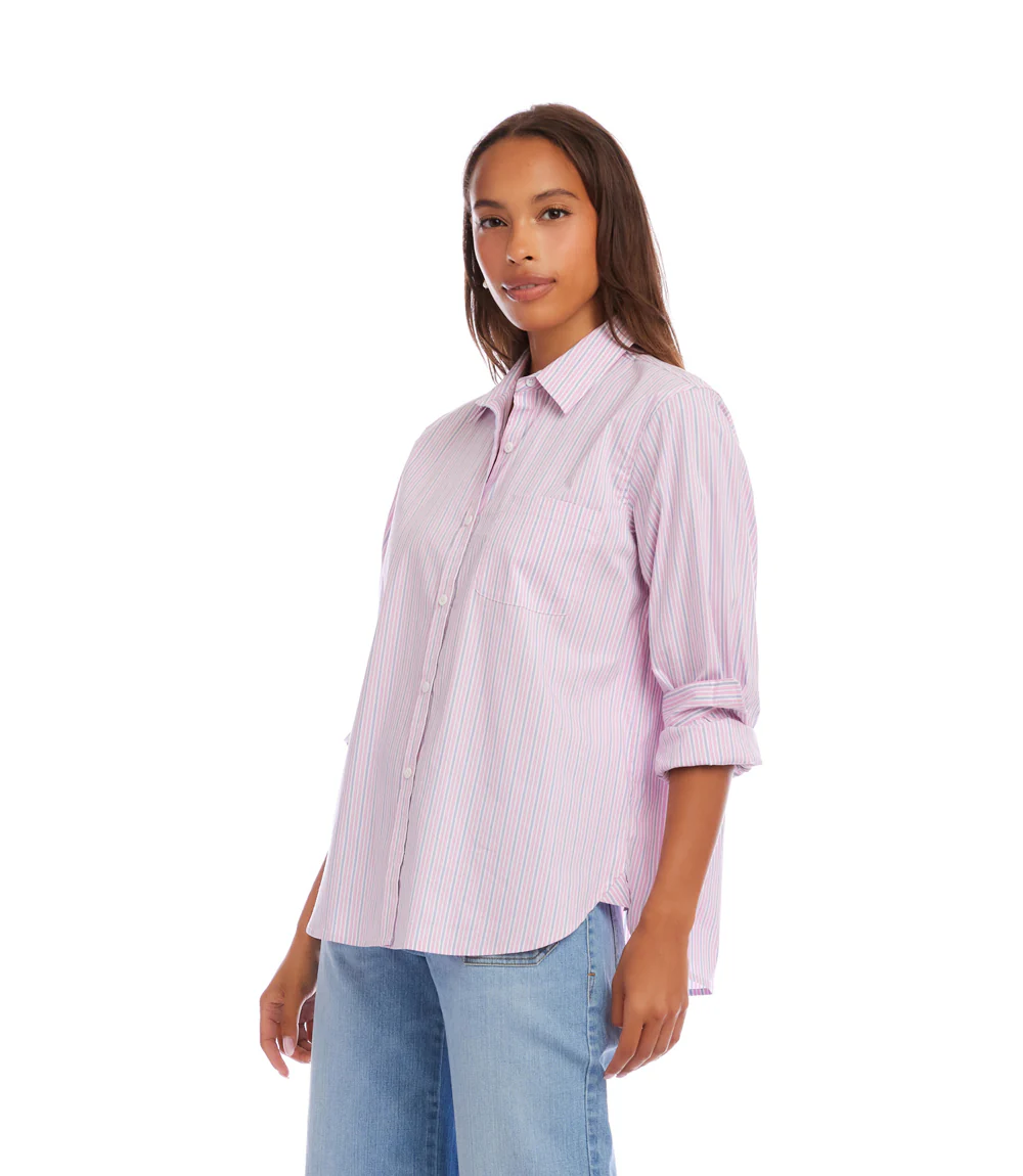 Stripe Long Sleeve Button-Up Shirt - Image 5