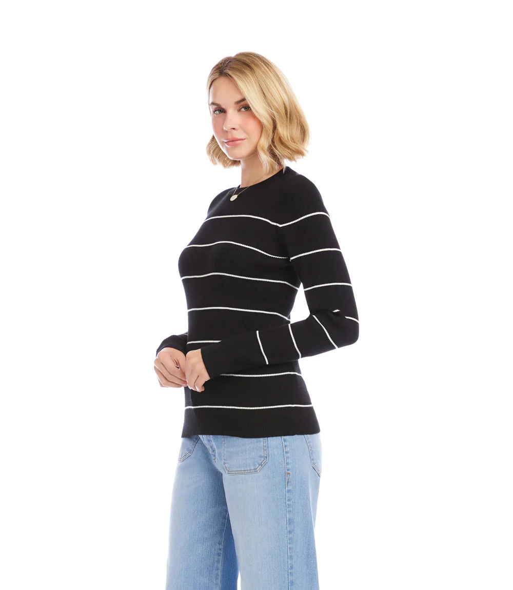 Stripe Ribbed Sweater - Image 4