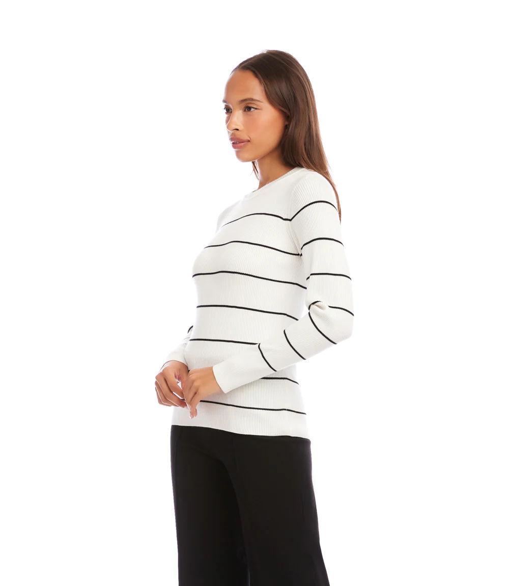 Stripe Ribbed Sweater - Image 4