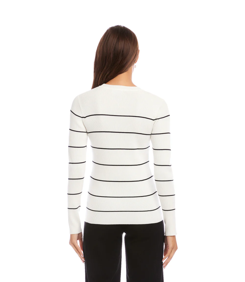 Stripe Ribbed Sweater - Image 5