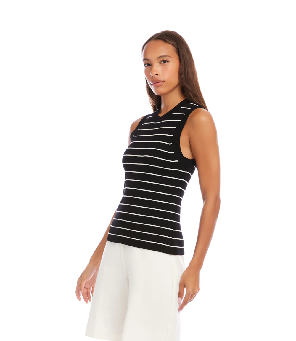 Stripe Ribbed Sweater Tank - Image 4