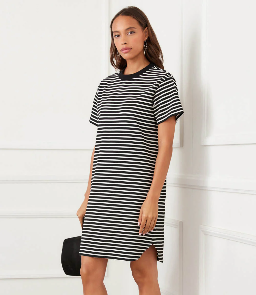 Stripe Short Sleeve Dress - Image 2