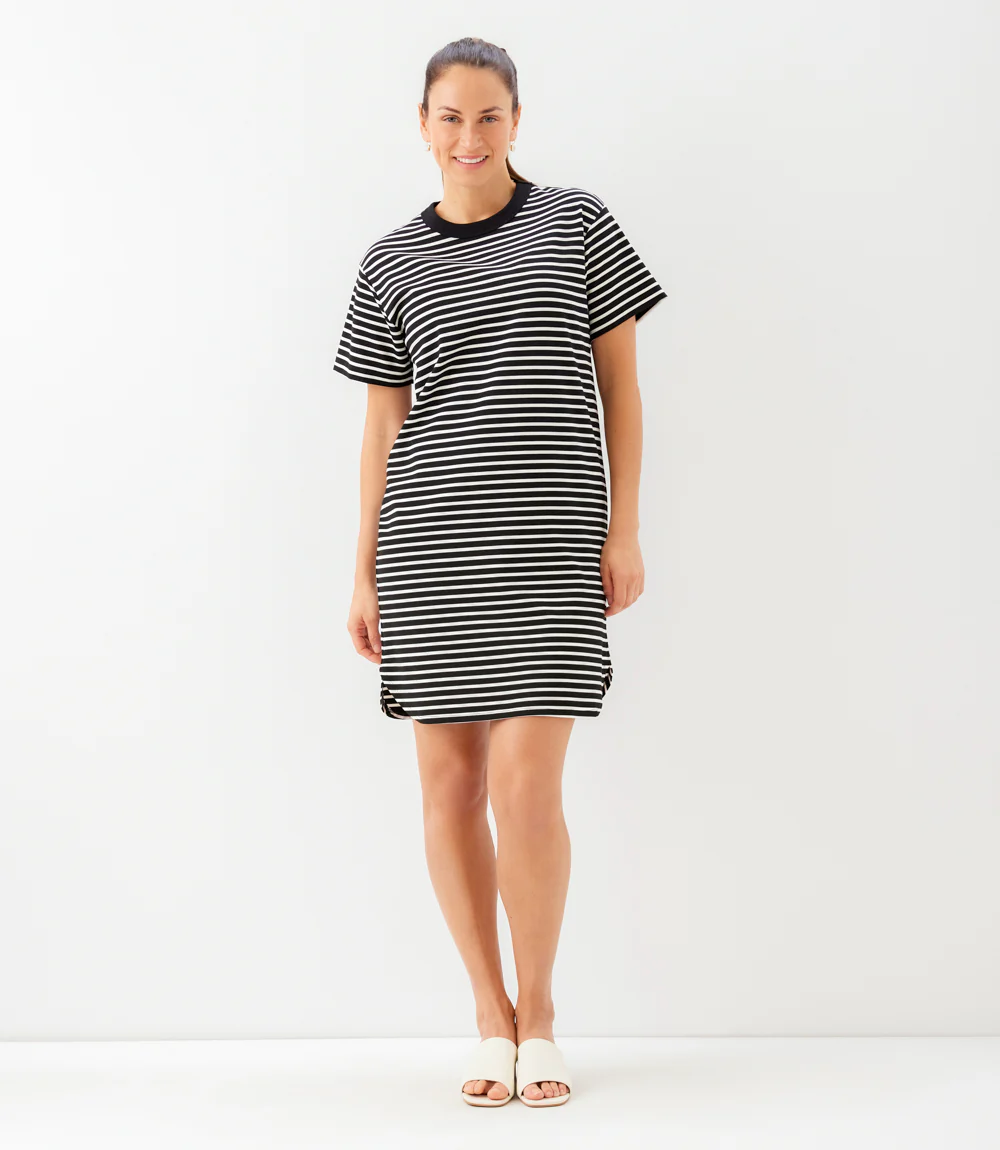Stripe Short Sleeve Dress - Image 3