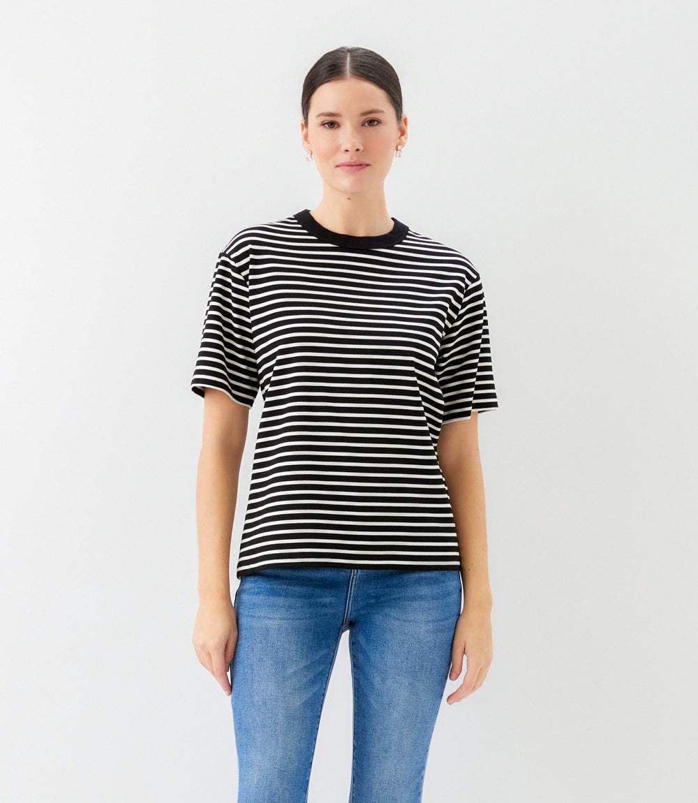 Stripe Short Sleeve Top - Image 3