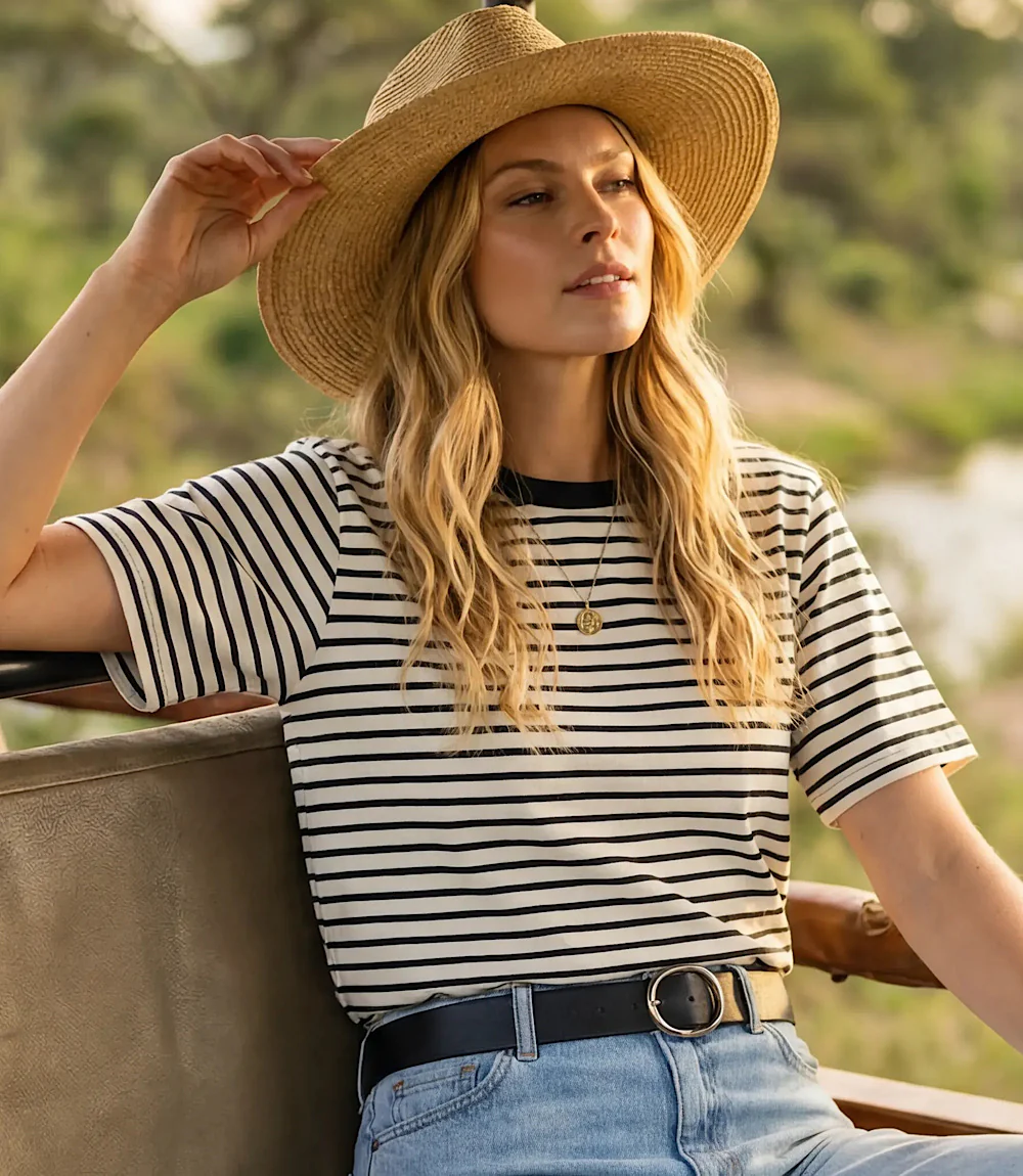 Stripe Short Sleeve Top - Image 10