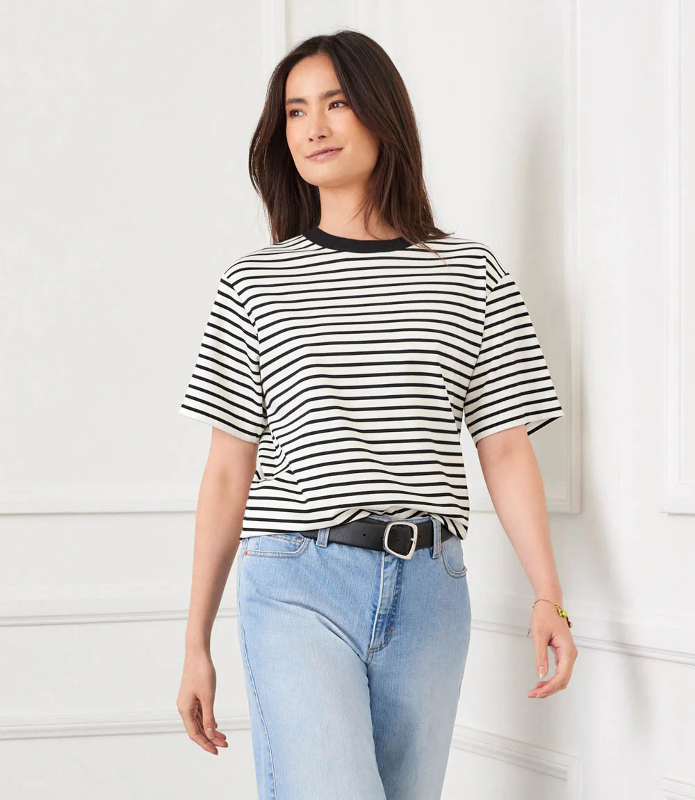 Stripe Short Sleeve Top - Image 3