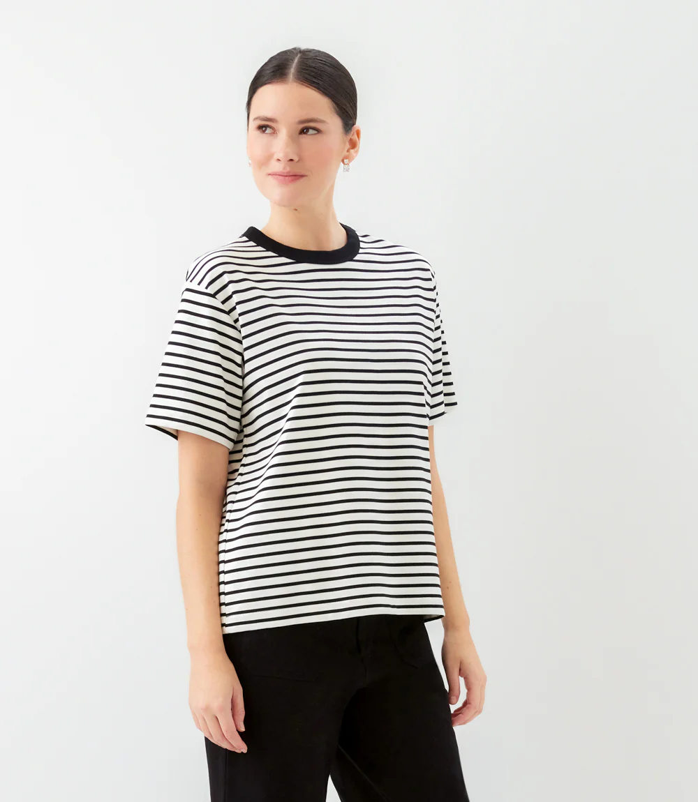 Stripe Short Sleeve Top - Image 8