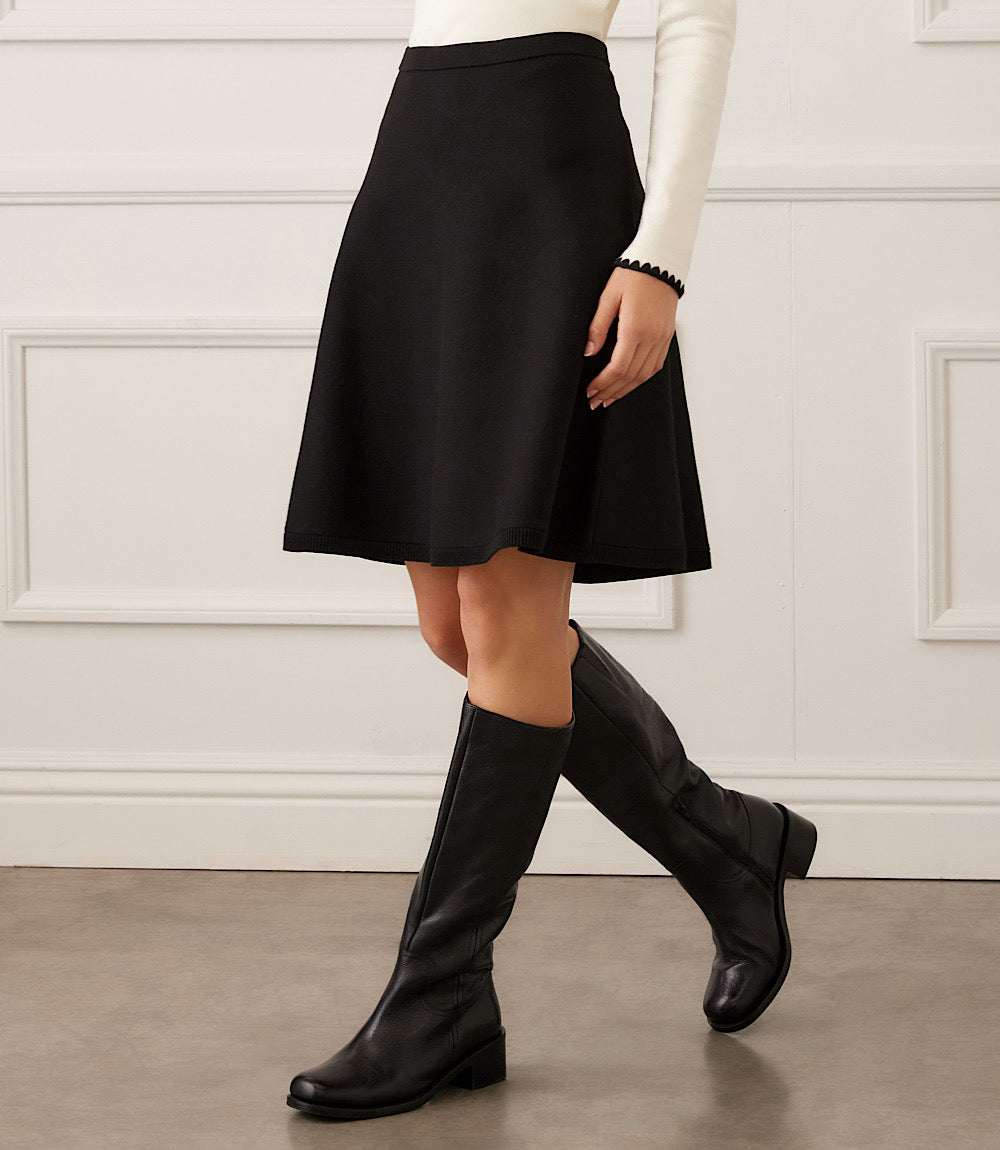 Sweater Knit A-Line Skirt