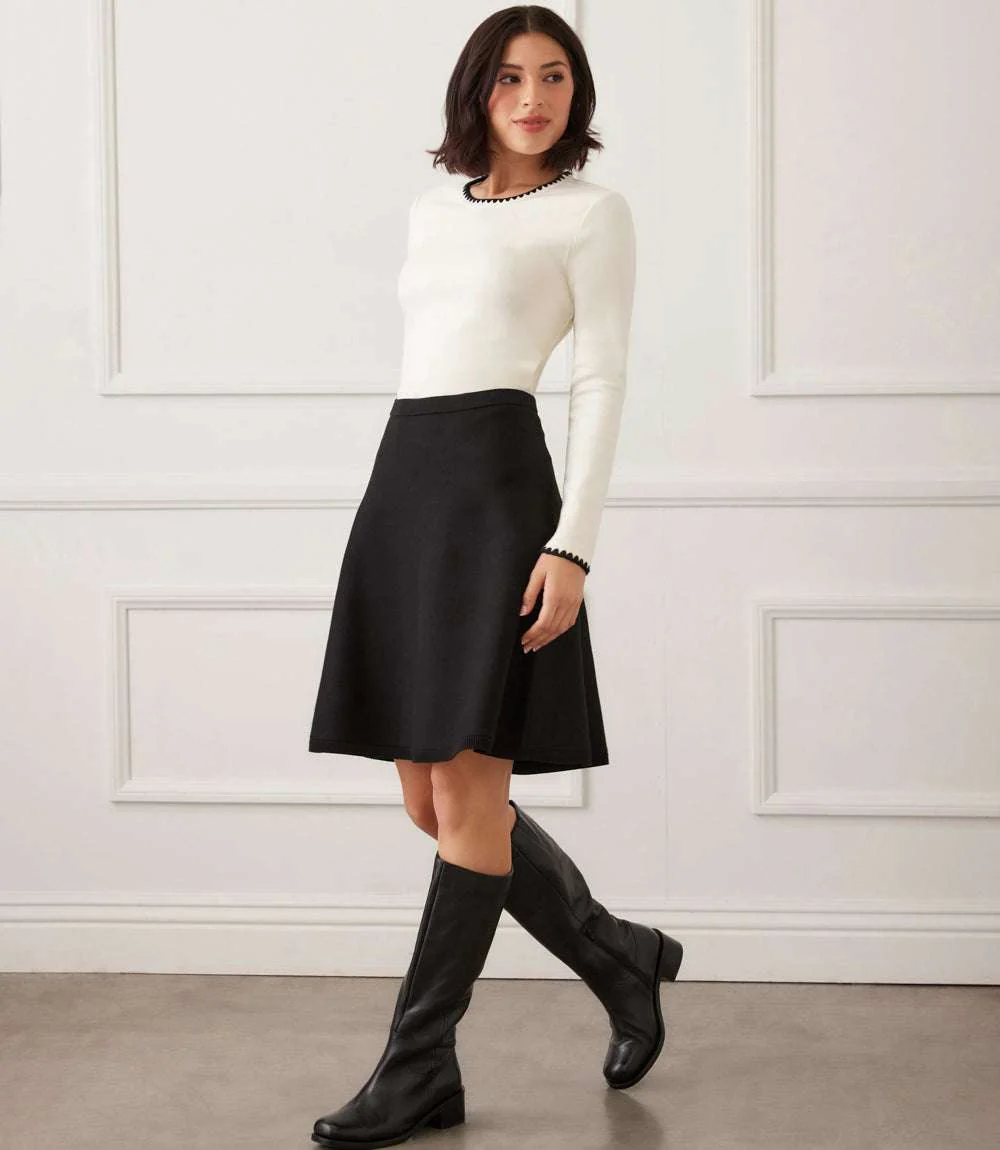 Sweater Knit A-Line Skirt - Image 3