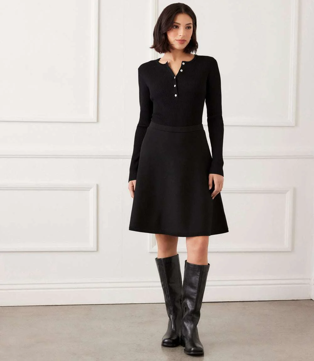Sweater Knit A-Line Skirt - Image 7