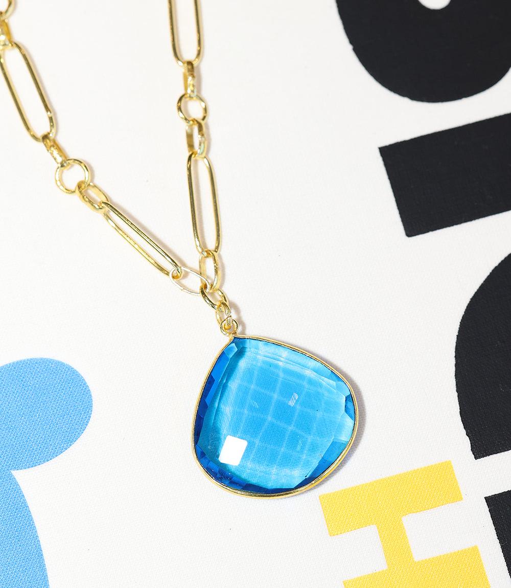 Teal Quartz Pendant Necklace - Image 10