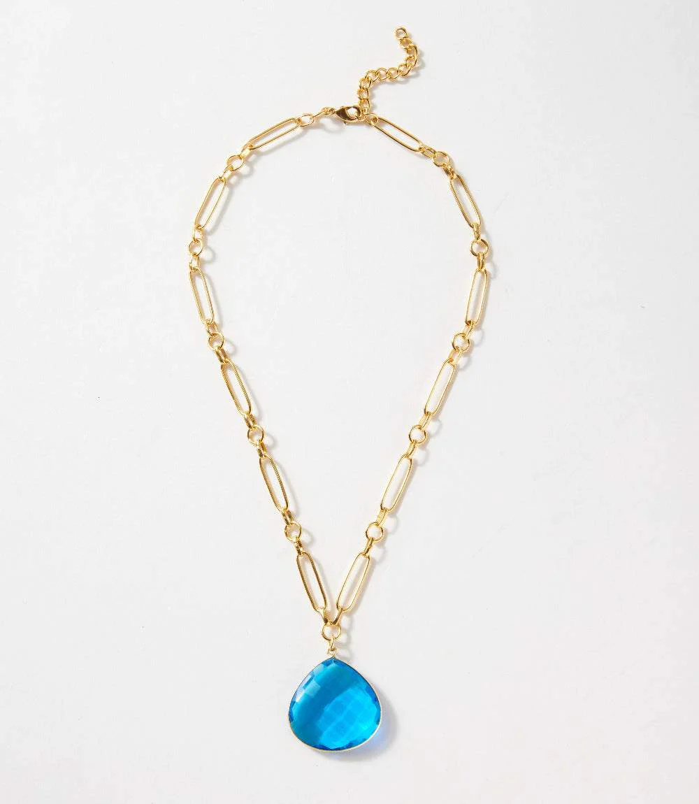 Teal Quartz Pendant Necklace - Image 11