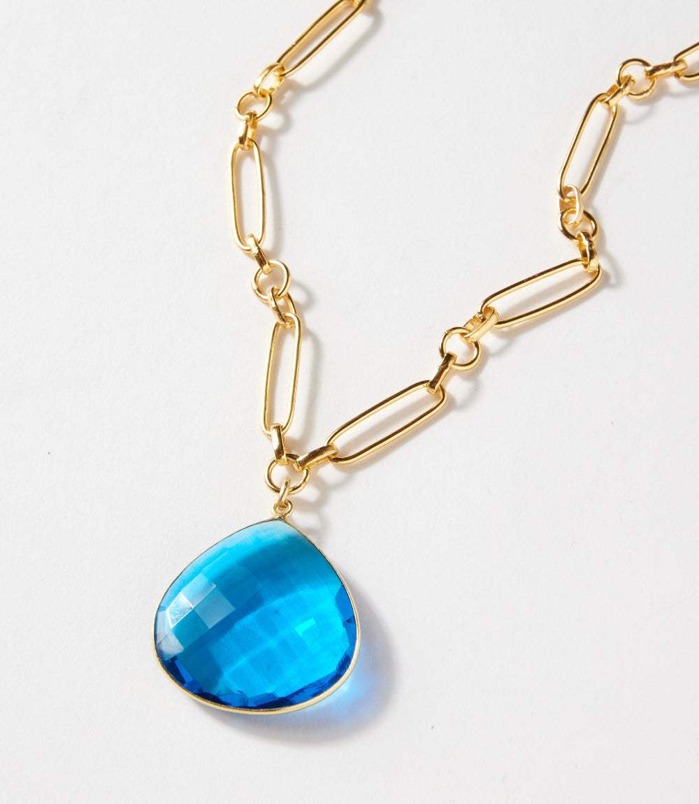 Teal Quartz Pendant Necklace - Image 9
