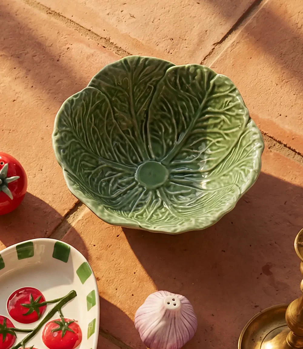 Textured Leaf Ceramic Bowl - Image 3
