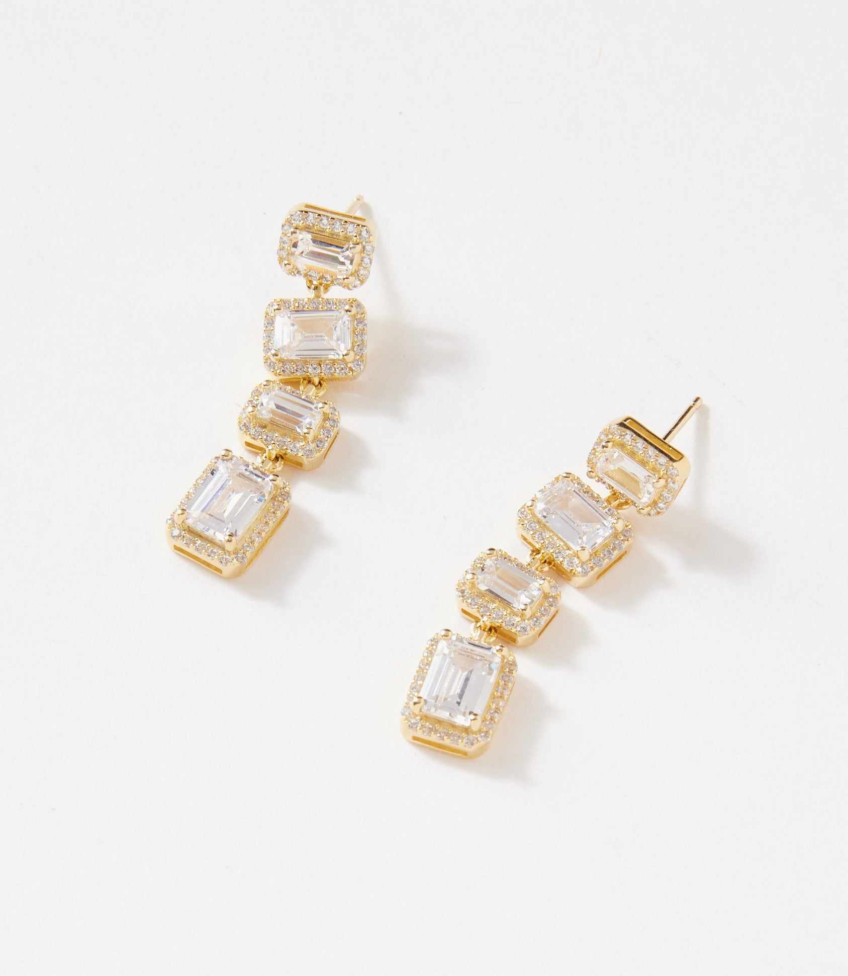 Triple Crystal Earrings - Image 2