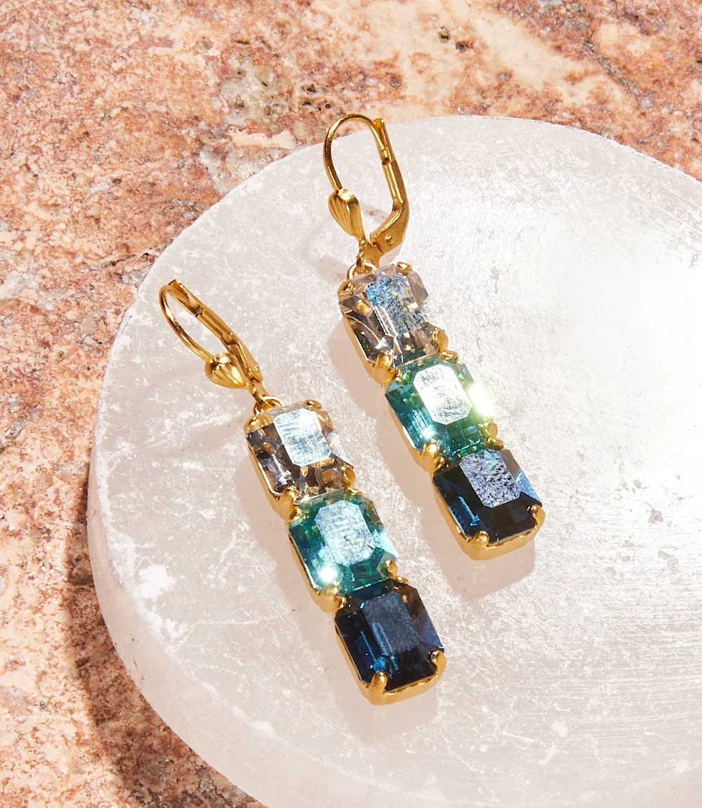 Triple Crystal Earrings - Image 6