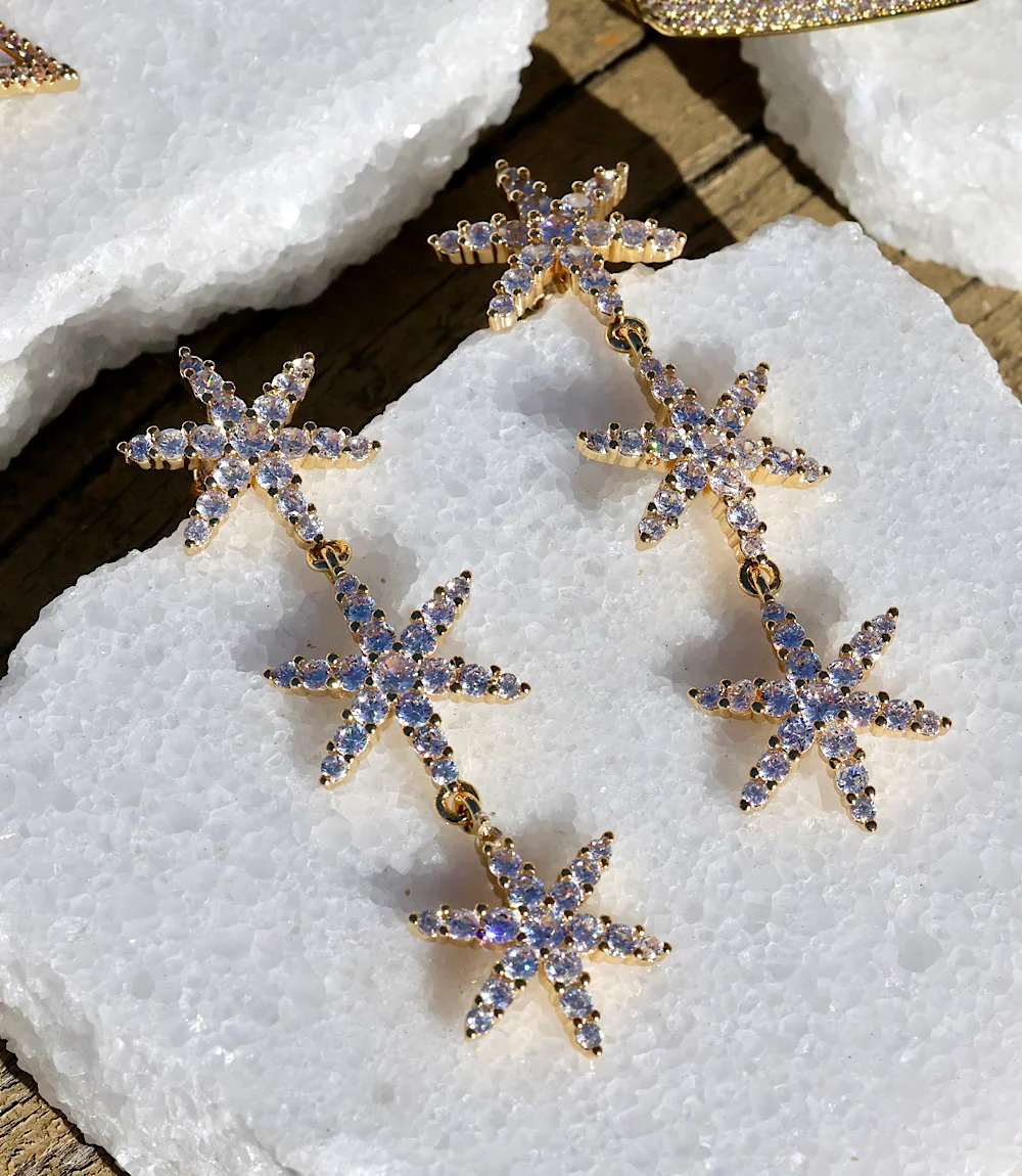Triple Star Earrings - Image 3