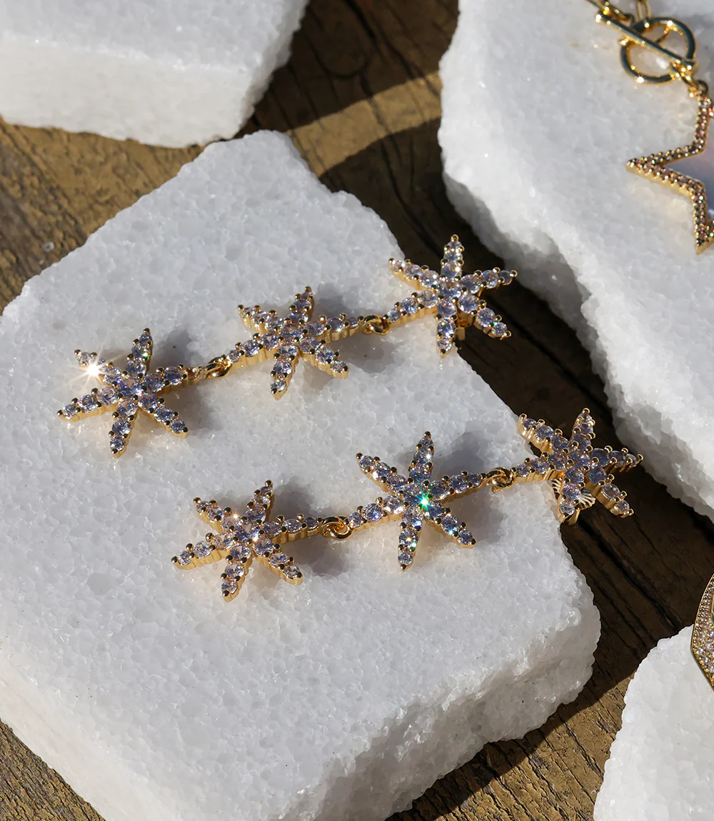 Triple Star Earrings - Image 5